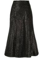 Olivier Theyskens Metallic Fishtail Skirt - Black