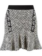 Cecilia Prado Peplum Knitted Skirt, Women's, Size: M, Black, Acrylic/viscose