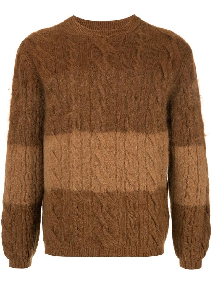 Coohem Cable Knit Jumper - Brown