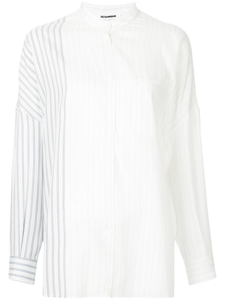 Jil Sander Contrast-striped Shirt - White