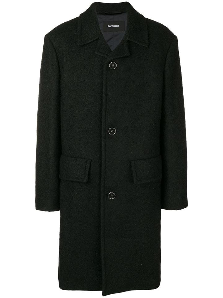 Raf Simons Single Breasted Coat - Black