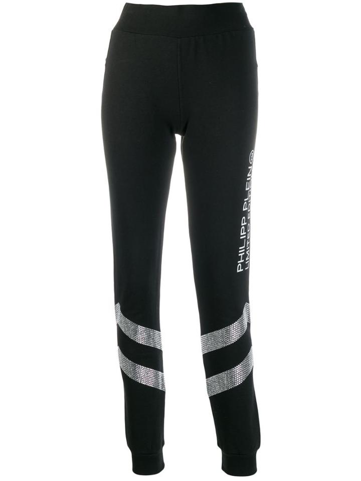 Philipp Plein Rhinestone Jogging Trousers - Black