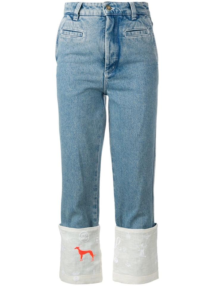 Loewe Turn Up Jeans - Blue