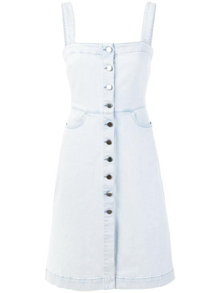Stella Mccartney Button Denim Dress - Blue