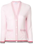 Thom Browne Relaxed Fit V-neck Cardigan - Pink