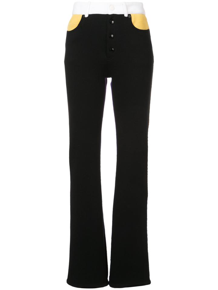 Sonia Rykiel Stripe Wide Leg Pants - Black