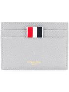 Thom Browne Tricolor Stripe Detail Cardholder - Grey