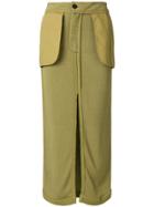 John Galliano Vintage Inside Out Midi Skirt - Green