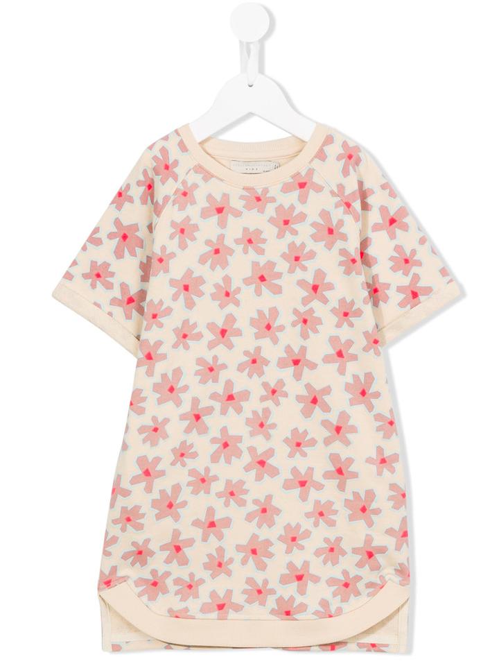 Stella Mccartney Kids Floral Print Dress, Toddler Girl's, Size: 3 Yrs, Nude/neutrals