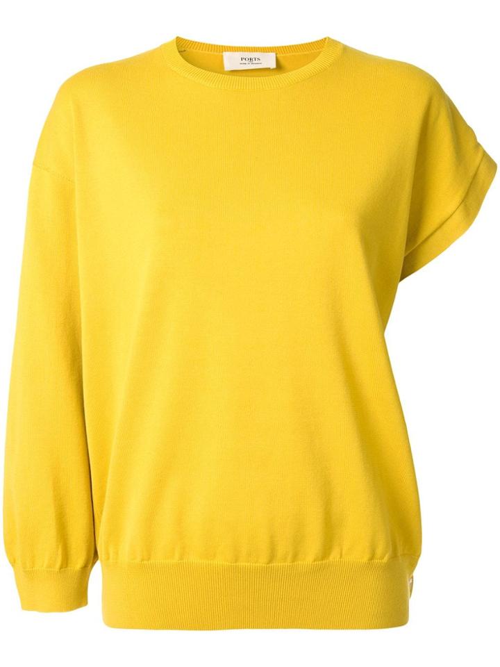 Ports 1961 Asymmetric Sleeve T-shirt - Yellow