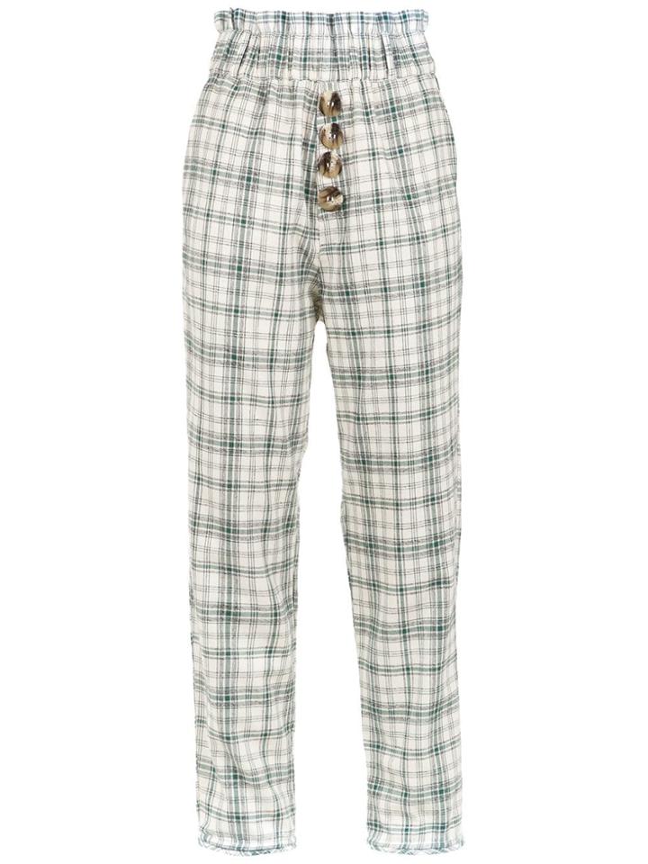 Framed Played Cropped Trousers - Neutrals