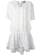 Twin-set Ruffled Dress, Women's, Size: Small, White, Cotton