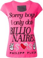 Philipp Plein Sorry Boys T-shirt, Women's, Size: M, Pink/purple, Cotton