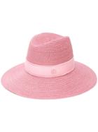 Maison Michel Panama Hat - Pink & Purple