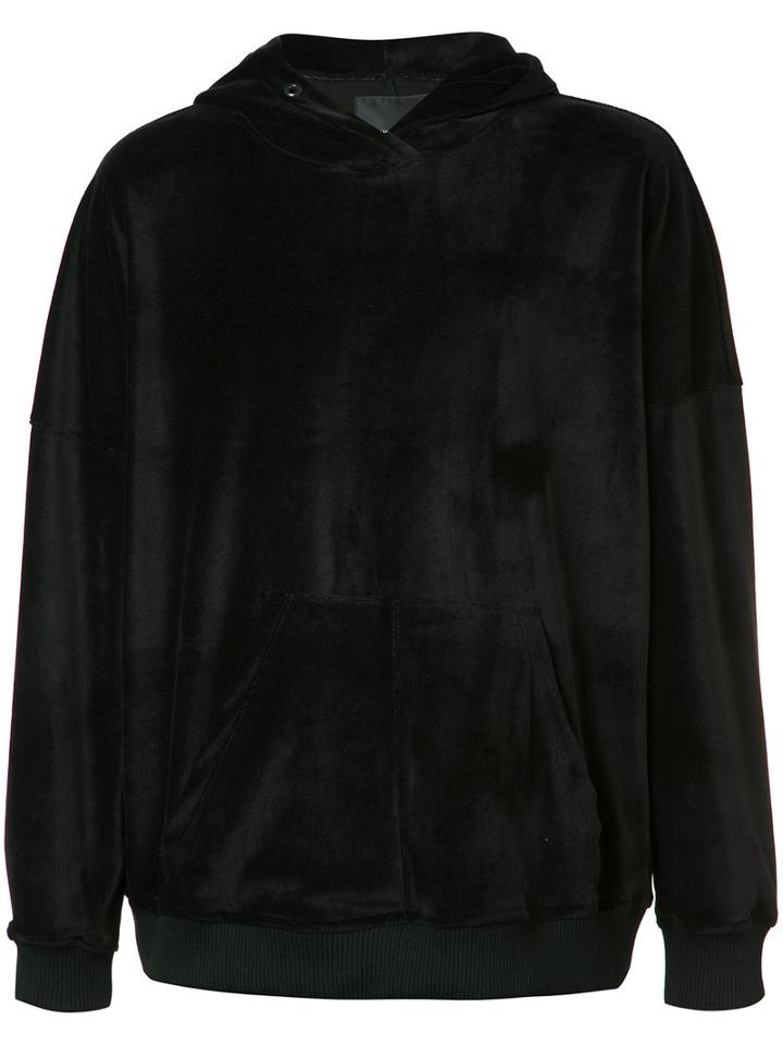 Daniel Patrick Velour Hoodie, Men's, Size: Medium, Black, Acetate/cotton/polyester