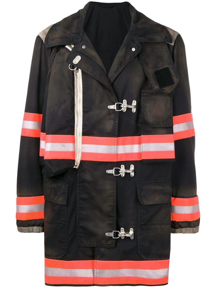 Calvin Klein 205w39nyc Reflective Panel Coat - Black