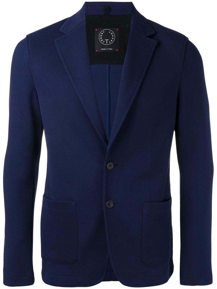 Tonello Patch Pockets Blazer, Men's, Size: Large, Blue, Cotton