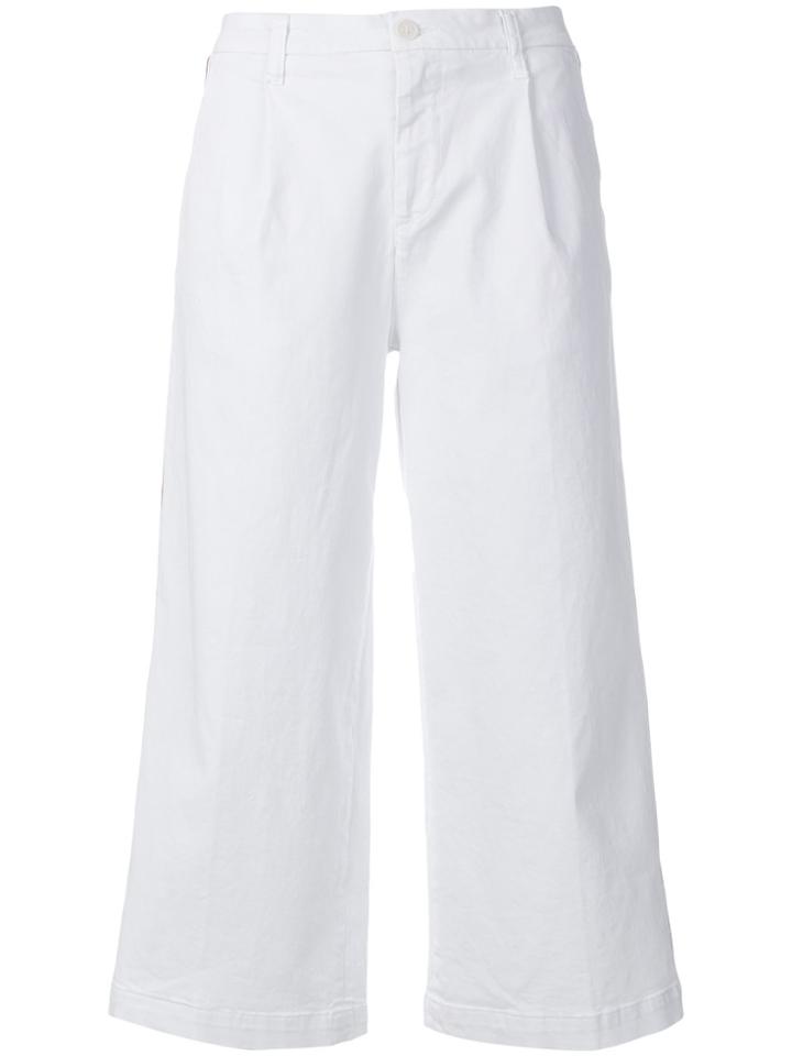 P.a.r.o.s.h. Side Stripe Cropped Trousers - White