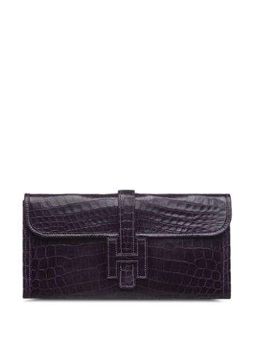 Hermès Pre-owned Jige Pm Clutch Bag - Purple