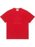 Gucci Oversize T-shirt With Gucci Tennis - Red