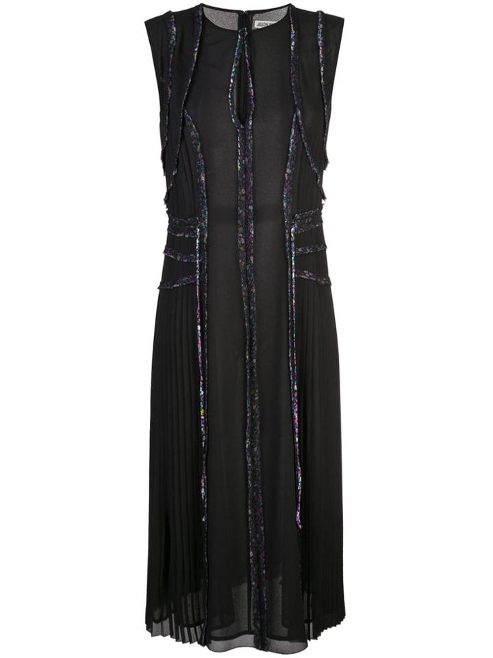 Jason Wu Ruffle Trim Midi Dress - Black