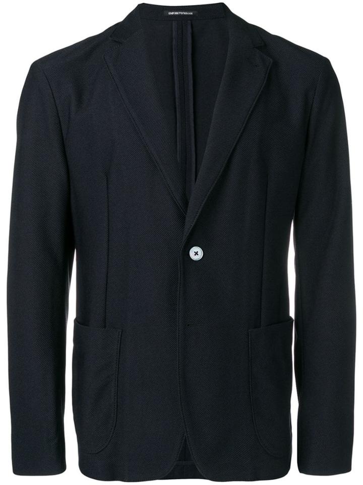 Emporio Armani Single Breasted Blazer - Black