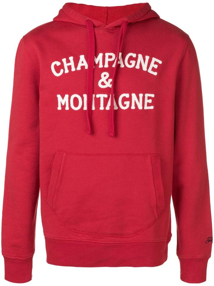 Mc2 Saint Barth Logo Print Hoodie - Red