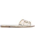 Saint Laurent Nu Pied 05 Strappy Sandals - Metallic