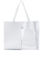 Mm6 Maison Margiela Half-and-half Tote Bag - White