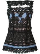 Yigal Azrouel - Bird Garden 'folly Guipure' Top - Women - Polyester - 4, Women's, Black, Polyester