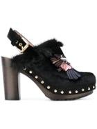 Alberta Ferretti Ankle Length Sandals - Black