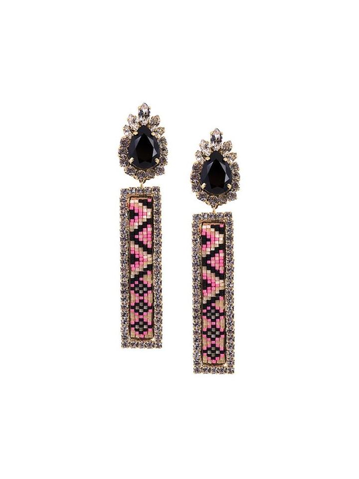 Shourouk Beaded Detailing Earrings, Women's, Metallic