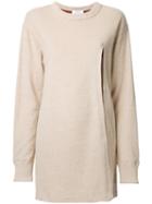 Katharine Hamnett Front Slit Jumper, Women's, Size: 38, Brown, Mohair/cotton/nylon/wool