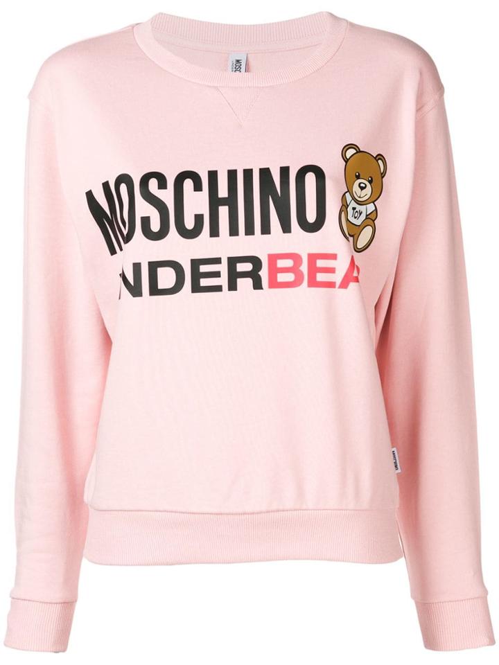 Moschino Underbear Print Sweatshirt - Pink