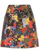 Mary Katrantzou Jacquard A-line Skirt, Women's, Size: 12, Silk/polyester