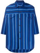 House Of The Very Islands Oversized Stripe Shirt - Blue