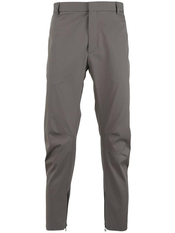 Lanvin Ankle Zip Trousers, Men's, Size: 48, Grey, Cotton