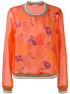 Miahatami - Sheer Embellished Top - Women - Silk - 42, Yellow/orange, Silk