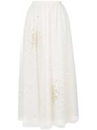 Red Valentino Sequin Star Layer Skirt - White