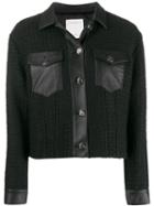 Sandro Paris Single Breasted Cropped Jacket - Black