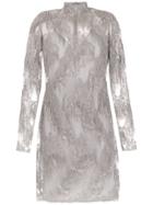 Tufi Duek Long Sleeved Tulle Dress - Silver