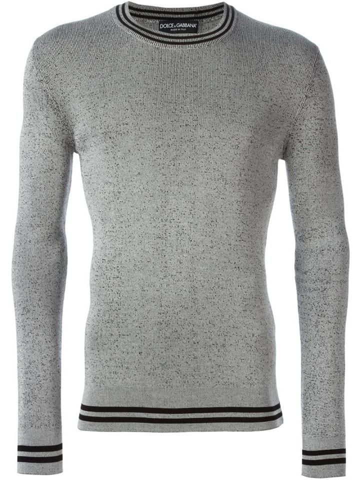 Dolce & Gabbana Contrast Sweater, Men's, Size: 48, Black, Silk