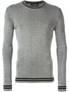 Dolce & Gabbana Contrast Sweater, Men's, Size: 48, Black, Silk