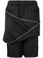 Moohong Zip Front Track Shorts - Black