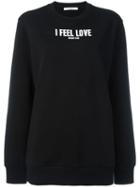Givenchy I Feel Love Printed Sweatshirt, Women's, Size: Small, Black, Cotton