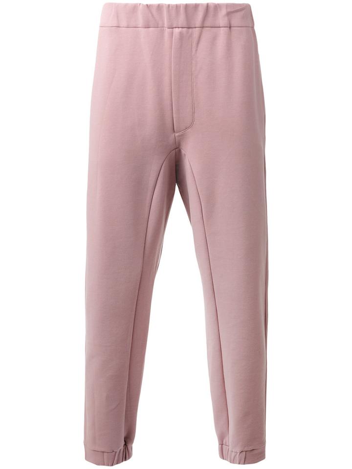 Oamc Contrast Panel Track Pants, Men's, Size: Xs, Pink/purple, Cotton/polyamide/spandex/elastane