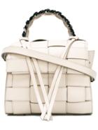 Elena Ghisellini - Woven Tote - Women - Leather - One Size, Nude/neutrals, Leather