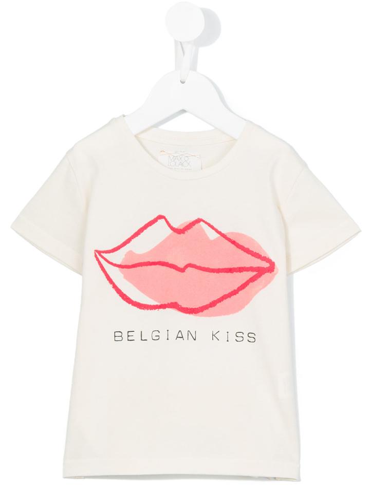 Max & Lola - Kiss Print T-shirt - Kids - Cotton - 4 Yrs, Nude/neutrals