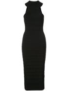 Cushnie Et Ochs Ribbed Detail Fitted Dress - Black