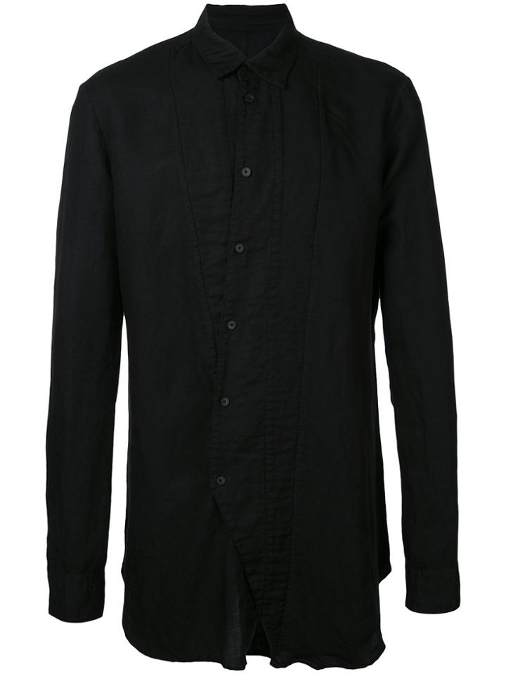 Julius Asymmetric Buttoned Shirt - Black